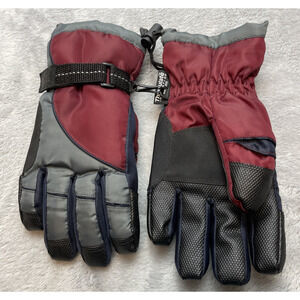 Thinsulate 40G Gloves Boys 8/10 Burgundy Fleece Lined‎ Winter Thermal Insulated